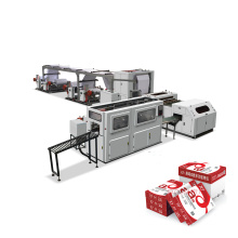 Full automatic high precision office a4 paper a5 paper roll to sheeting cross cutting and packaging machine manufacturer